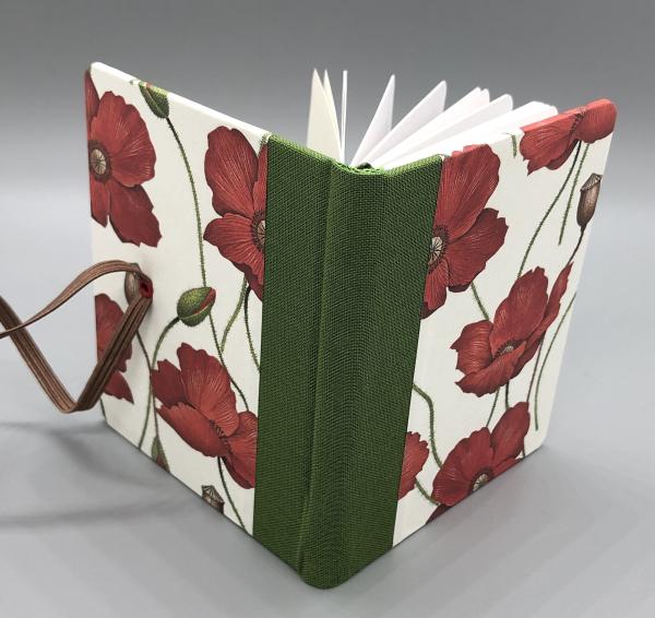 Notizen Buch Kleinformat Mohnblumen rot grün